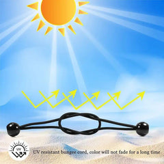 25pcs Heavy Duty Ball Bungee Cords for Shelter Gazebo Camping Tent