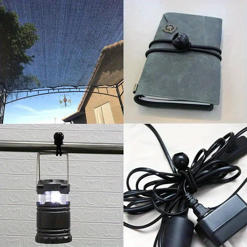 25pcs Heavy Duty Ball Bungee Cords for Shelter Gazebo Camping Tent