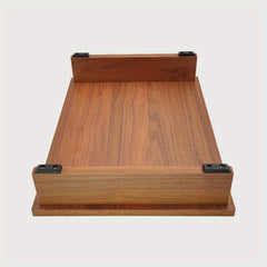 Wooden Footstool with Cushion for Office Bathroom Kitchen Garden