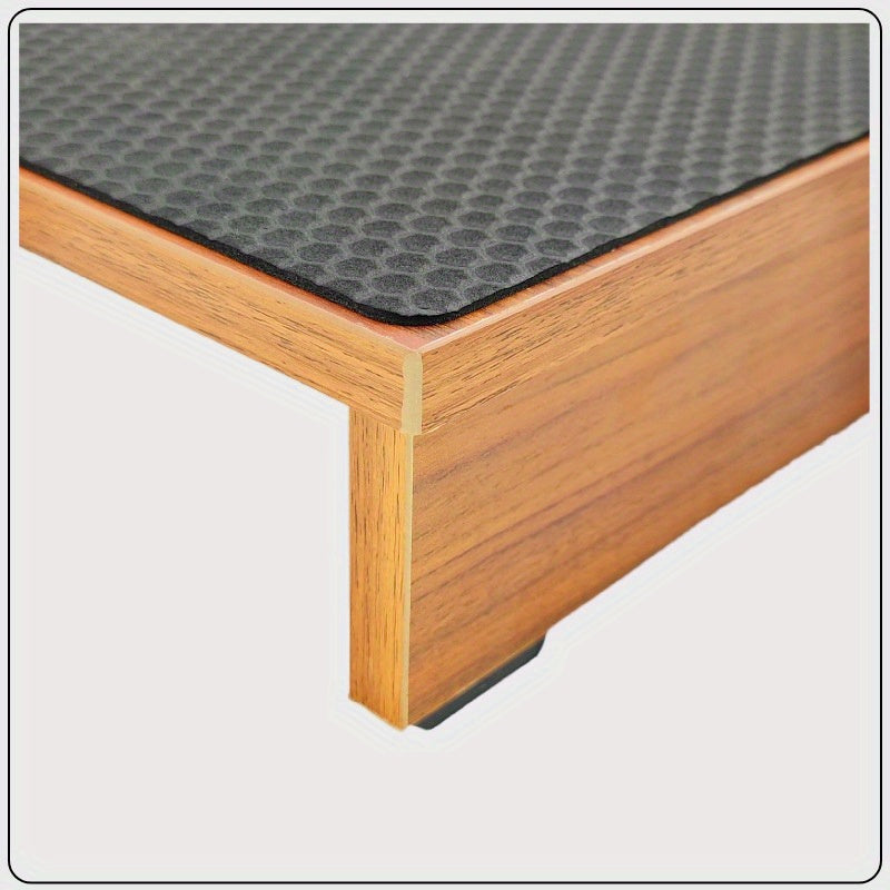 Wooden Footstool with Cushion for Office Bathroom Kitchen Garden