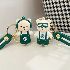 Coffee Bear Keychain Cartoon Bear Doll Pendant Bag Ornament
