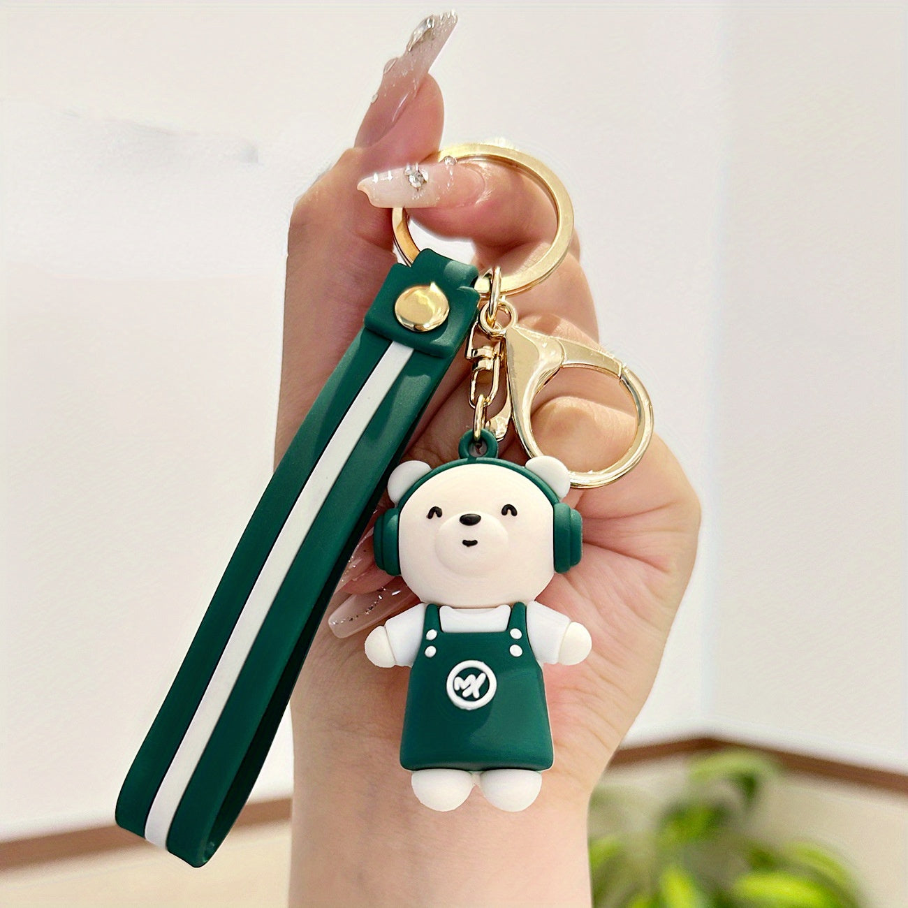 Coffee Bear Keychain Cartoon Bear Doll Pendant Bag Ornament