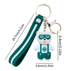 Coffee Bear Keychain Cartoon Bear Doll Pendant Bag Ornament