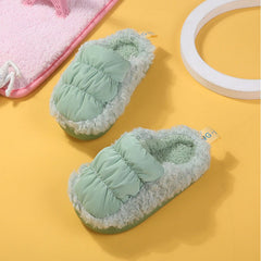 Boys' Fleece House Shoes - Non Slip Soft Bottom Slip On Walking Shoes