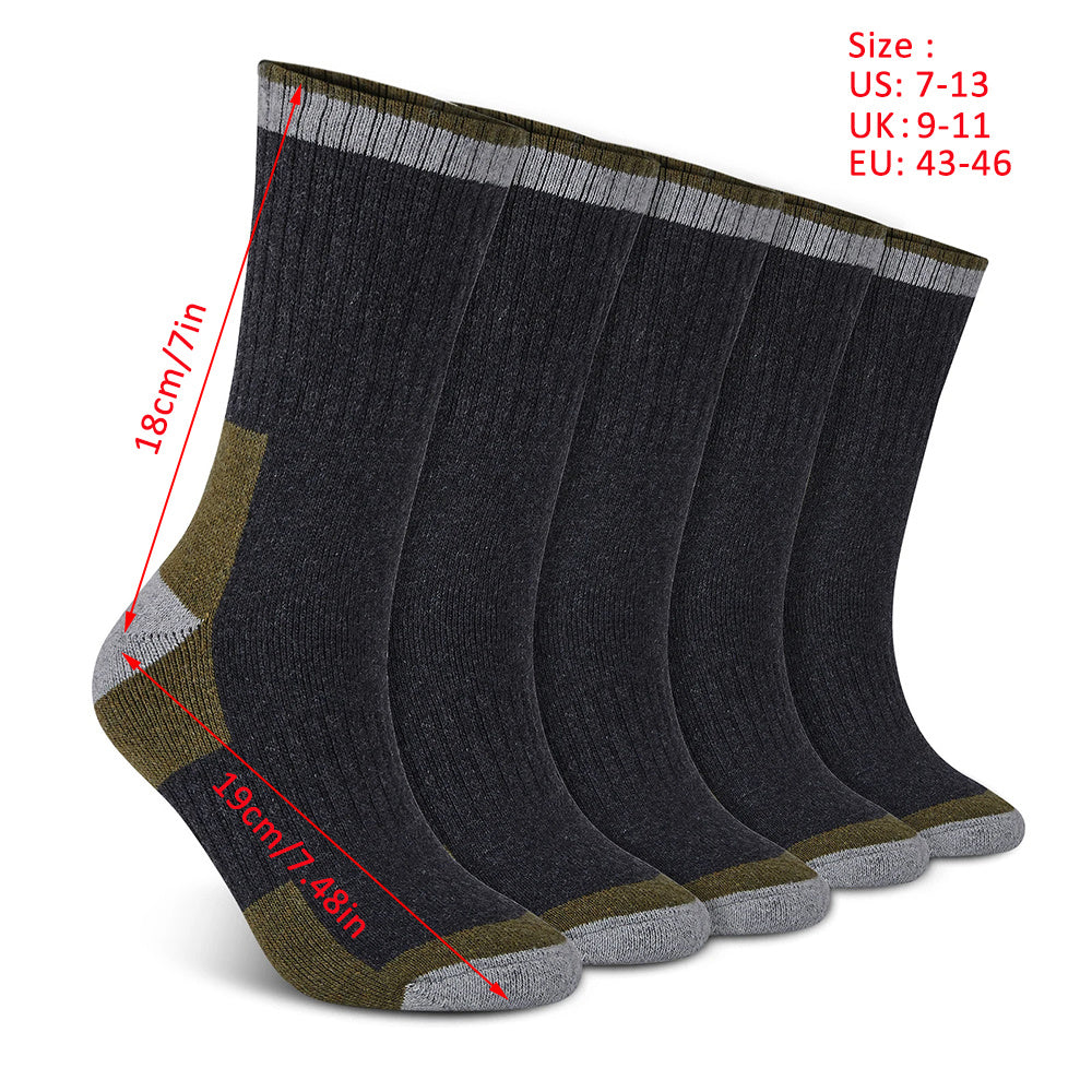 Men's Winter Wool Socks - Snow Hiking & Outdoor Sports Mid Calf Socks