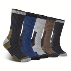 Men's Winter Wool Socks - Snow Hiking & Outdoor Sports Mid Calf Socks