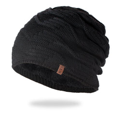 Winter Knitted Beanie Hat Thickened Velvet Ear Protection Warm Hat