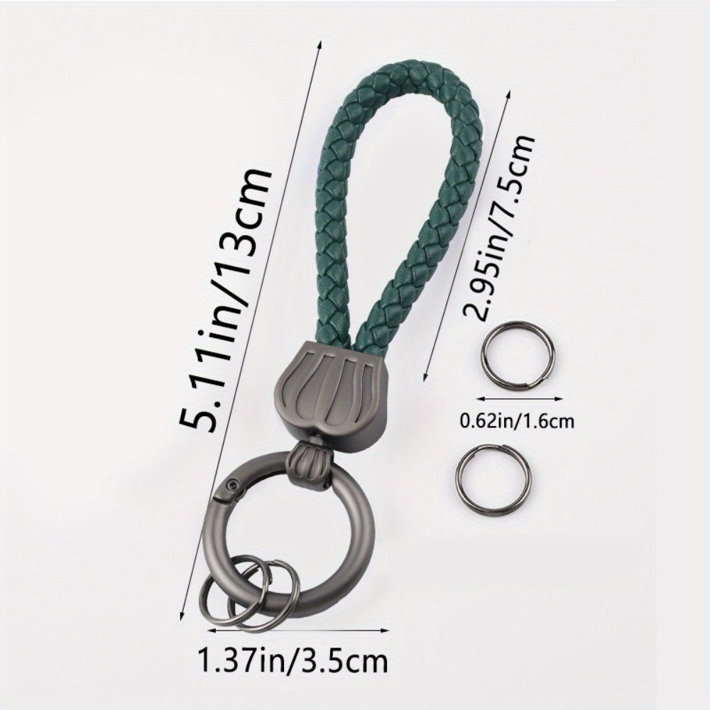 PU Leather Rope Keychain Keyring Pendant Key Ring For Men Women