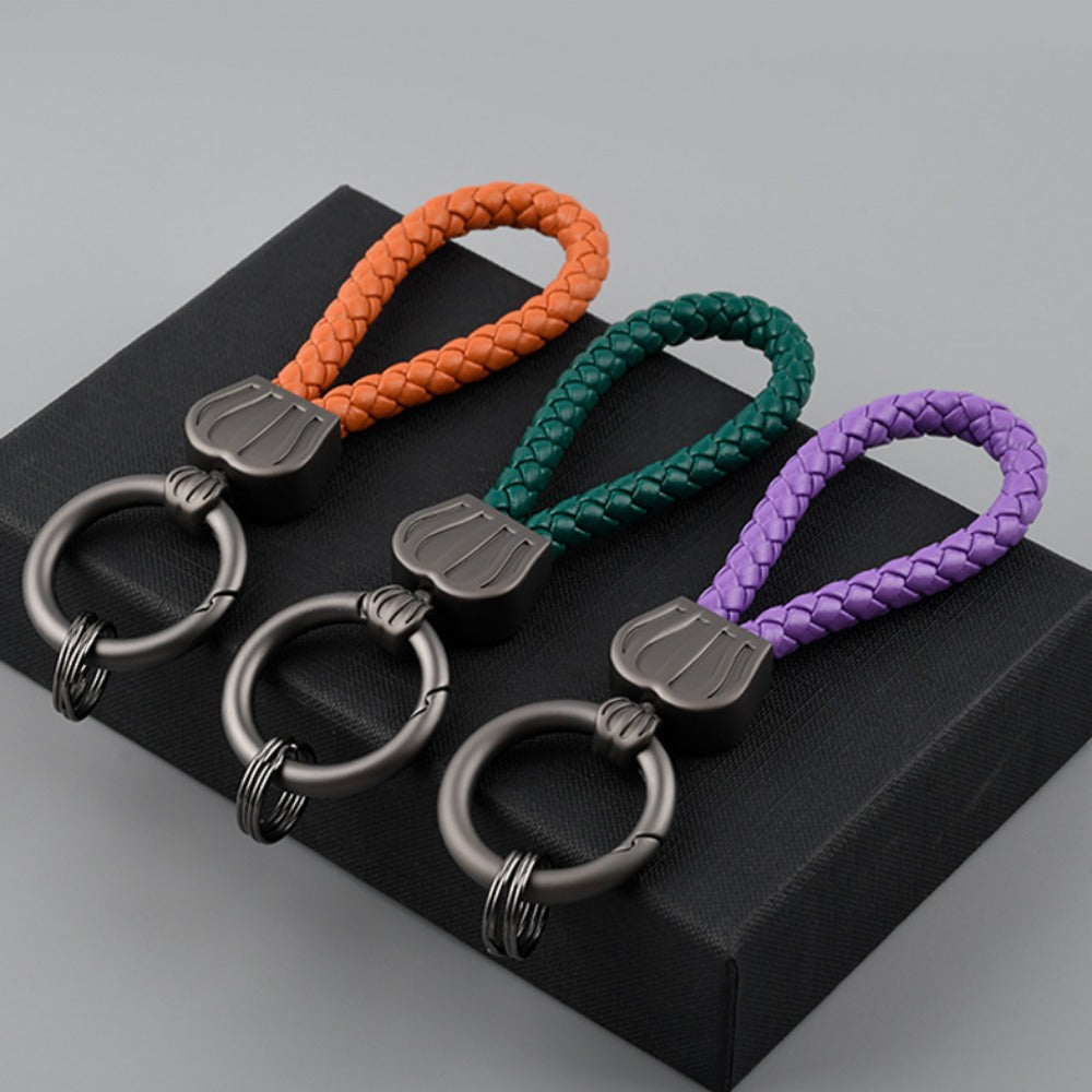 PU Leather Rope Keychain Keyring Pendant Key Ring For Men Women