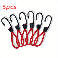 6pcs Tent Elastic Rope Bungee Cord Hooks for Camping Boats Luggage