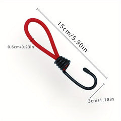 6pcs Tent Elastic Rope Bungee Cord Hooks for Camping Boats Luggage