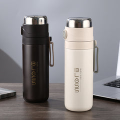 Stainless Steel Water Bottle 500ml with Tea Filter Leakproof Insulation Cup