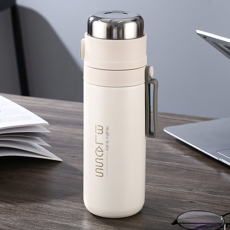 Stainless Steel Water Bottle 500ml with Tea Filter Leakproof Insulation Cup