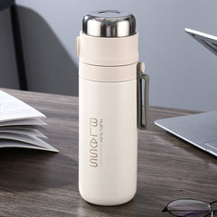 Stainless Steel Water Bottle 500ml with Tea Filter Leakproof Insulation Cup