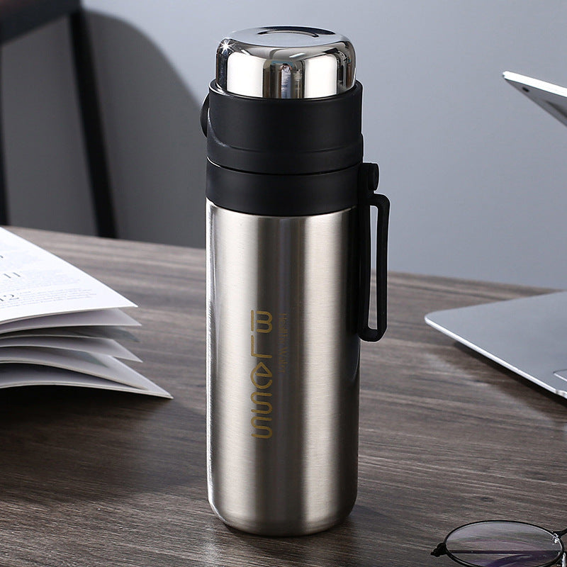 Stainless Steel Water Bottle 500ml with Tea Filter Leakproof Insulation Cup