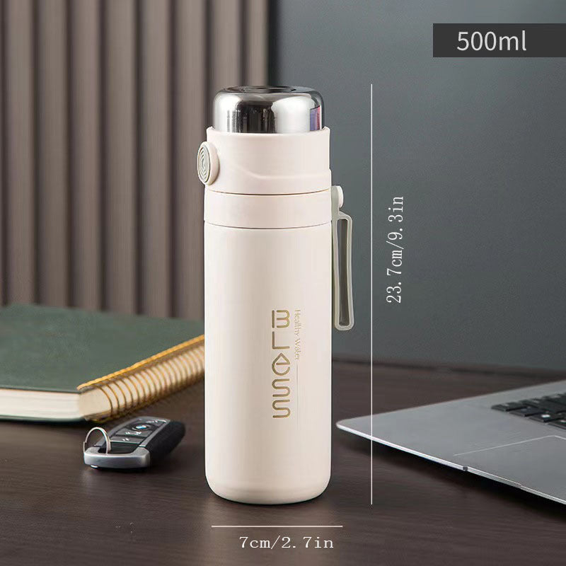 Stainless Steel Water Bottle 500ml with Tea Filter Leakproof Insulation Cup