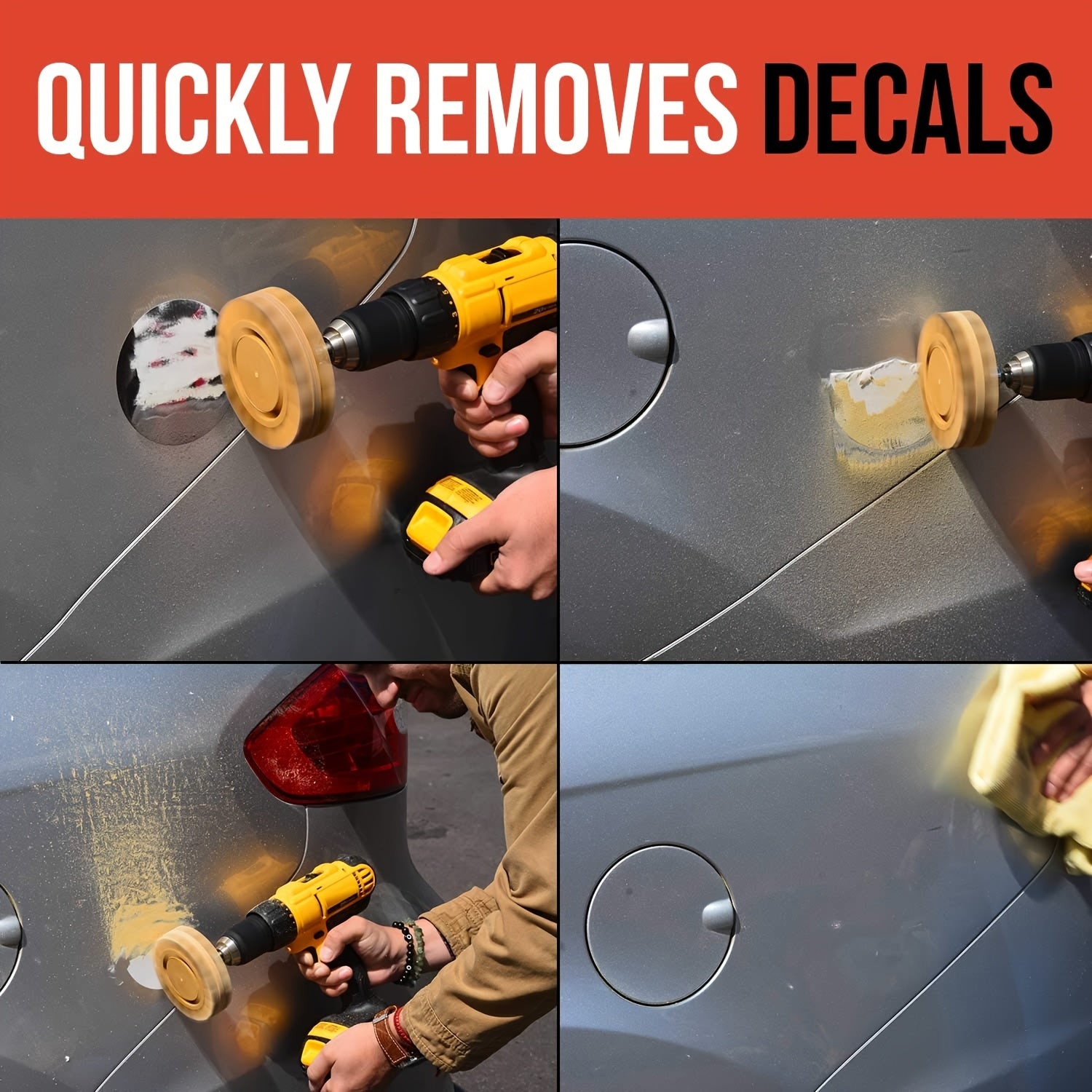 Rubber Eraser Wheel with Drill Adapter for Vinyl Decal Removal