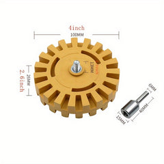 Rubber Eraser Wheel with Drill Adapter for Vinyl Decal Removal