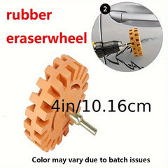 Rubber Eraser Wheel with Drill Adapter for Vinyl Decal Removal