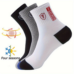 5 Pairs Cotton Sports Socks Sweat Absorbent Comfortable Thin Breathable