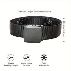 Men's Military Belt Automatic Buckle Nylon Belt Outdoor Tactical Canvas Belt