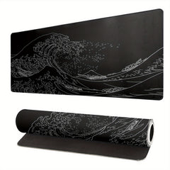 Japanese Sea Wave Large Mouse Pad Kanagawa Mat Non Slip Rubber Base 80 X 30 Cm