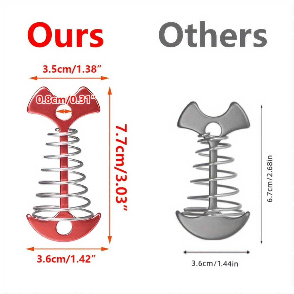 3pcs Lengthened Deck Anchor Pegs & Spring Buckle for Tent