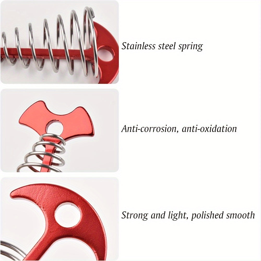 3pcs Lengthened Deck Anchor Pegs & Spring Buckle for Tent