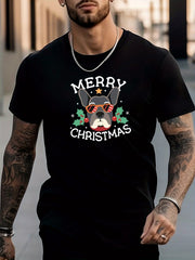 Men's Dog Pattern Shirt Short Sleeve Tee Top