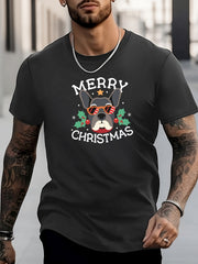 Men's Dog Pattern Shirt Short Sleeve Tee Top