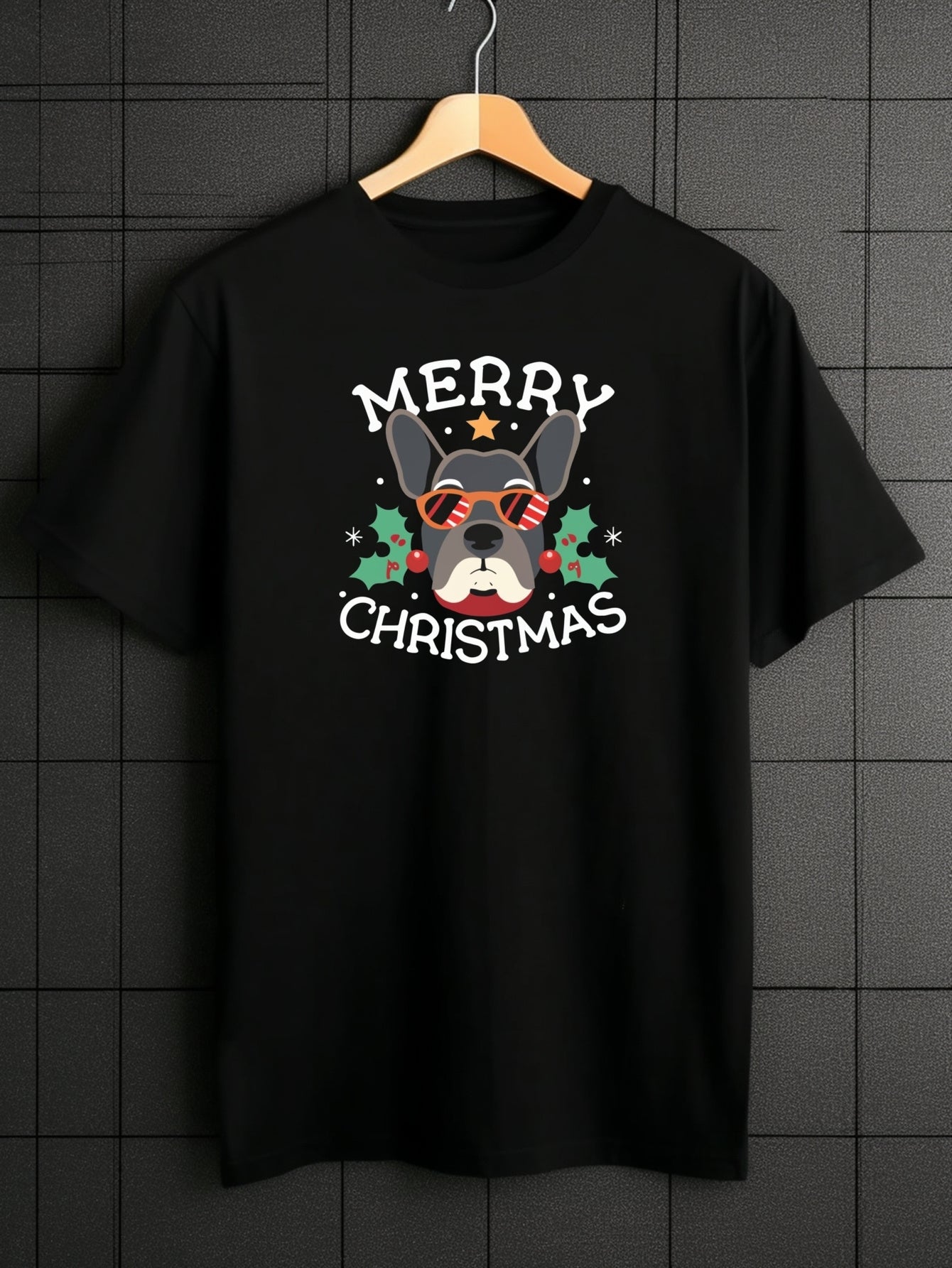 Men's Dog Pattern Shirt Short Sleeve Tee Top
