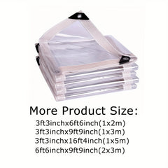 Clear Waterproof Tarp Balcony Porch Garden Rainproof Tarp