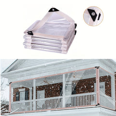 Clear Waterproof Tarp Balcony Porch Garden Rainproof Tarp