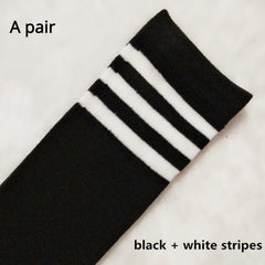 Sports Stripes Long Knee Socks Dance Over Knee Stockings