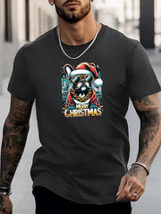 Men's Dog Pattern Shirt Short Sleeve Tee Top