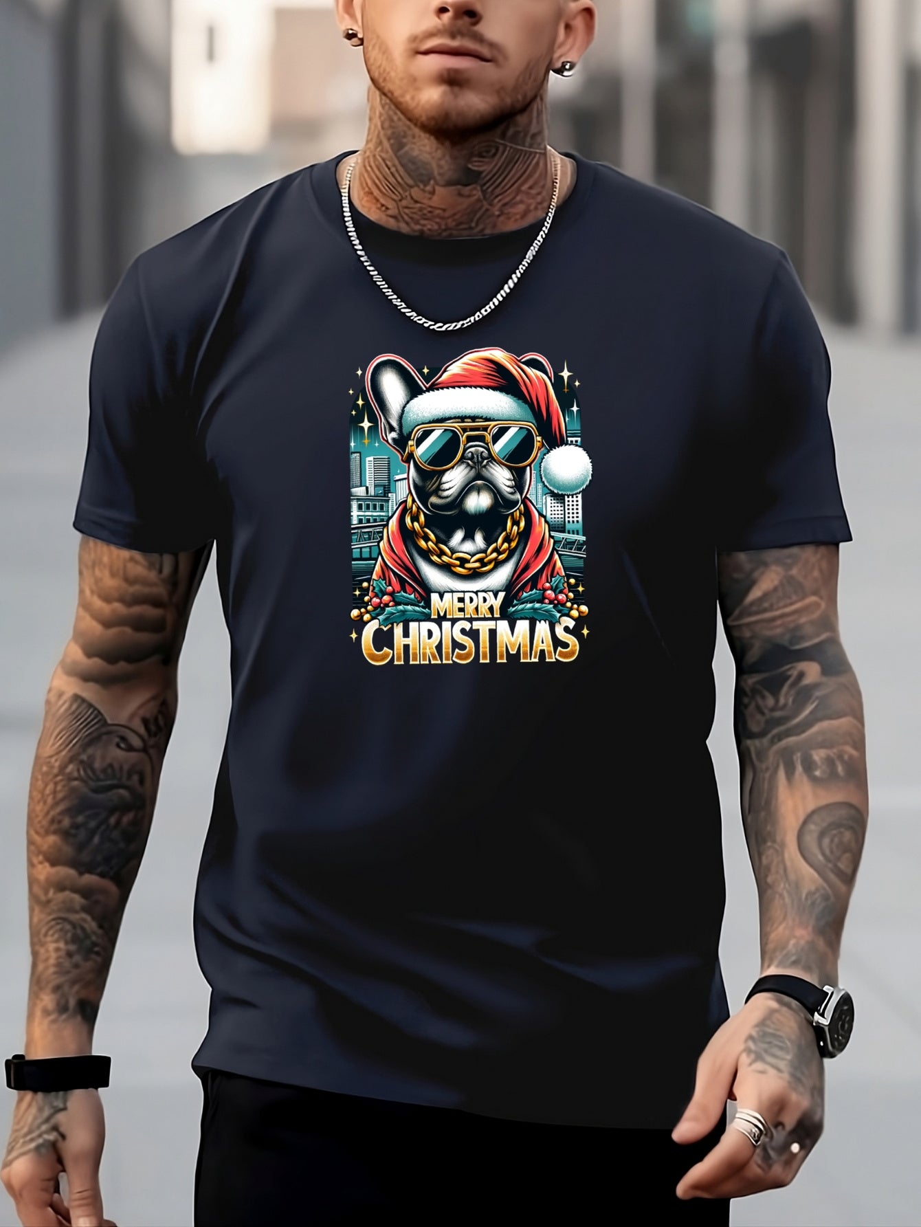 Men's Dog Pattern Shirt Short Sleeve Tee Top