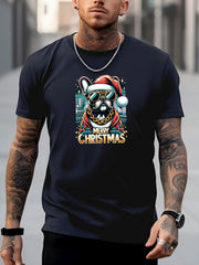 Men's Dog Pattern Shirt Short Sleeve Tee Top