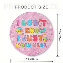 Portable Round Mouse Pad Non Slip Rubber Base Washable & Travel Friendly