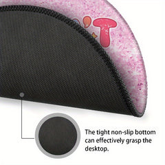 Portable Round Mouse Pad Non Slip Rubber Base Washable & Travel Friendly