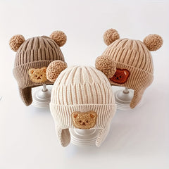 Unisex Winter Beanie Hat with Ear Flaps for Outdoor Activities