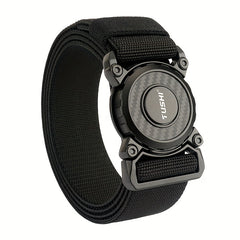 Stretchy Nylon Canvas Belt with Quick Release Buckle for Men
