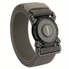 Stretchy Nylon Canvas Belt with Quick Release Buckle for Men