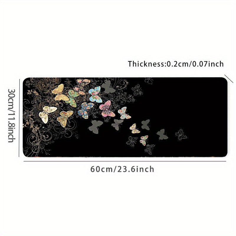 Colorful Butterfly Large Gaming Mouse Pad Non Slip Rubber Base 80 01 39