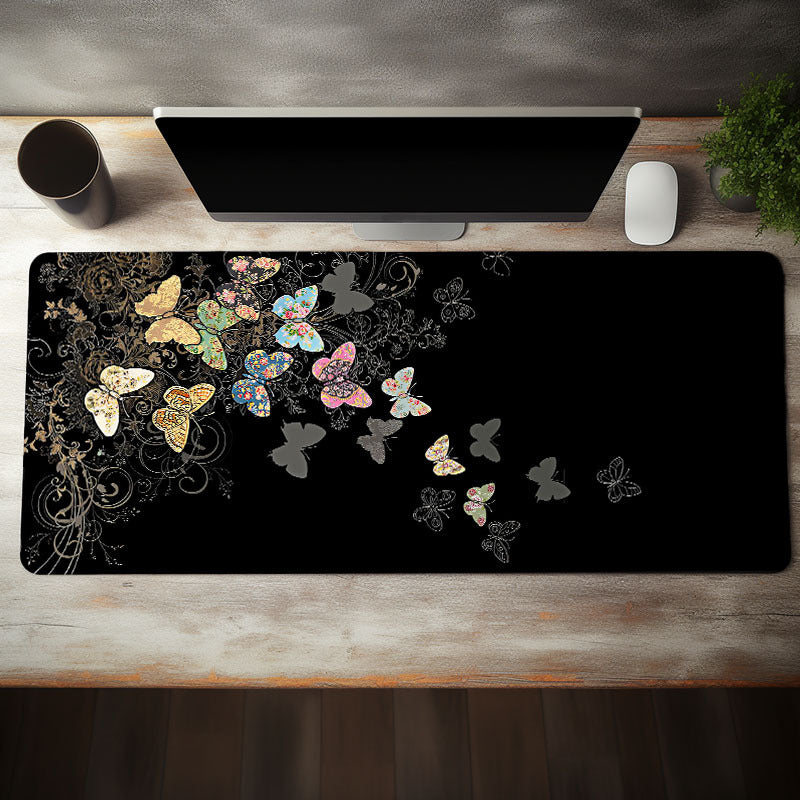 Colorful Butterfly Large Gaming Mouse Pad Non Slip Rubber Base 80 01 39