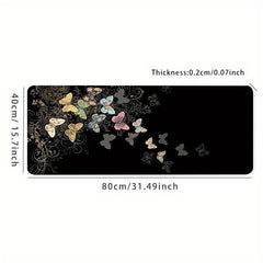 Colorful Butterfly Large Gaming Mouse Pad Non Slip Rubber Base 80 01 39