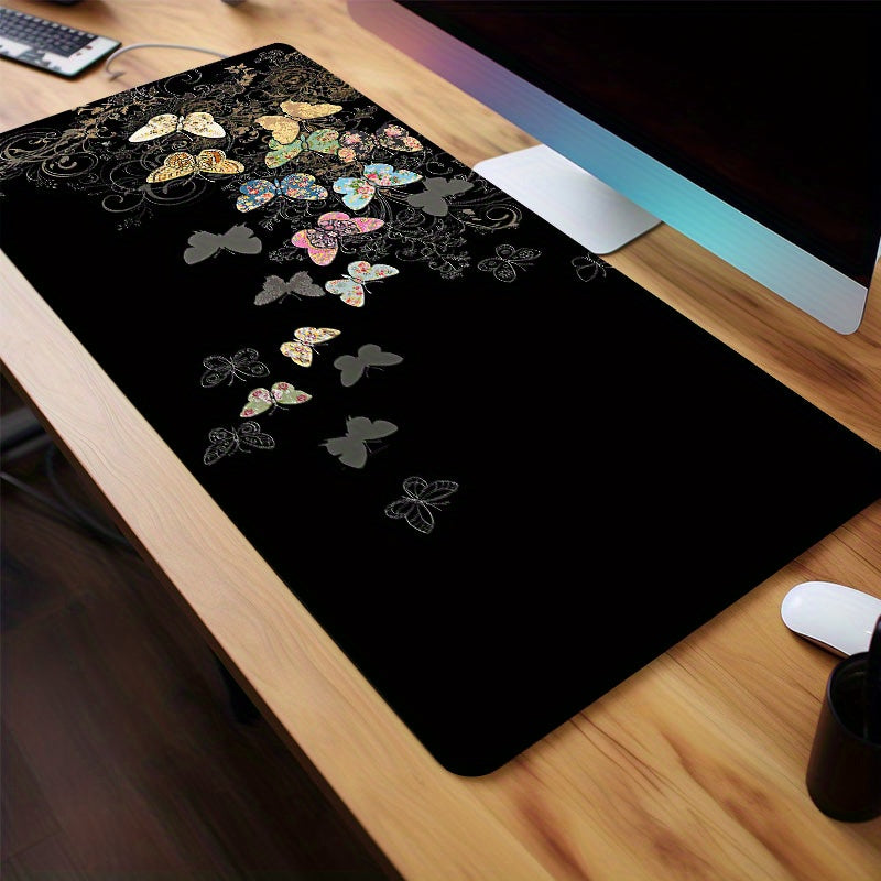 Colorful Butterfly Large Gaming Mouse Pad Non Slip Rubber Base 80 01 39
