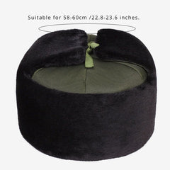 Winter Velvet Trapper Hat for Men Warm Windproof Hat with Ear Flaps