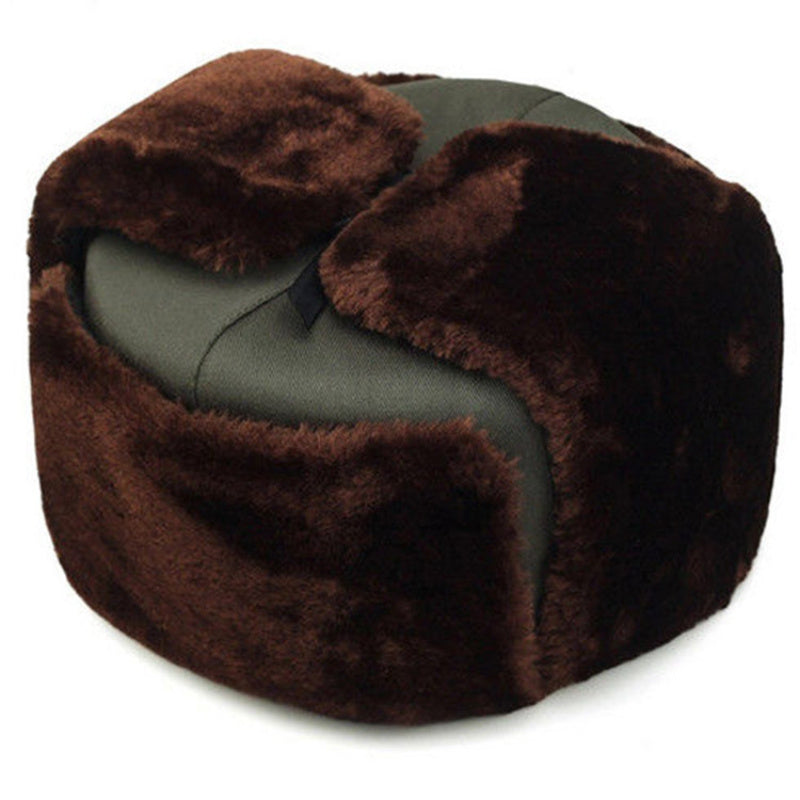 Winter Velvet Trapper Hat for Men Warm Windproof Hat with Ear Flaps