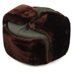 Winter Velvet Trapper Hat for Men Warm Windproof Hat with Ear Flaps
