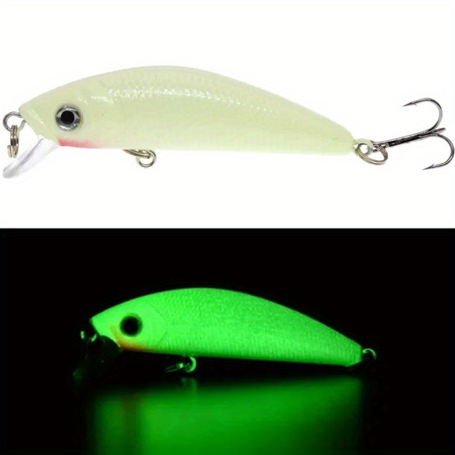 1pc 3D Luminous Minnow Bait Night Fishing Saltwater Tackle